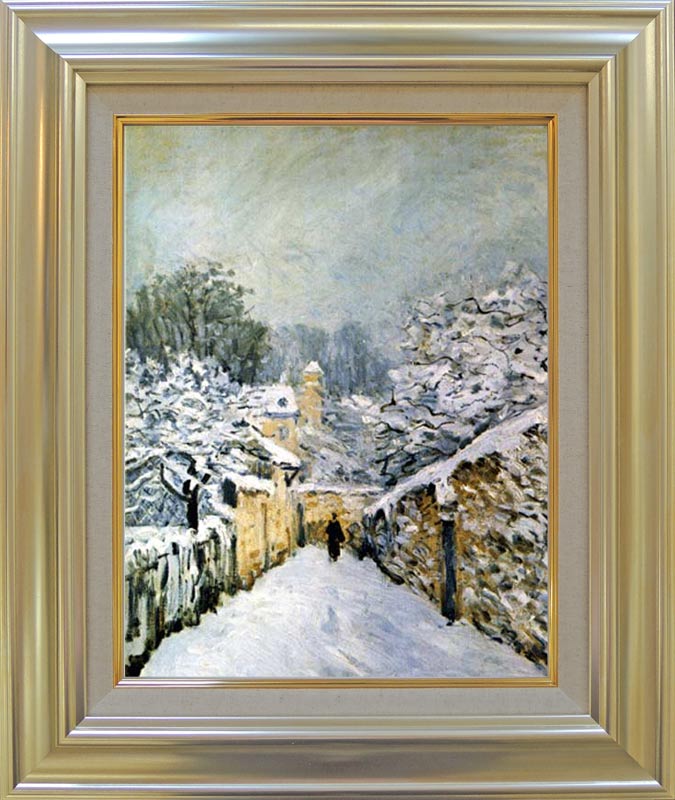 楽天市場】シスレー 絵画 ルーヴシェンヌの雪 F6号 送料無料 【複製