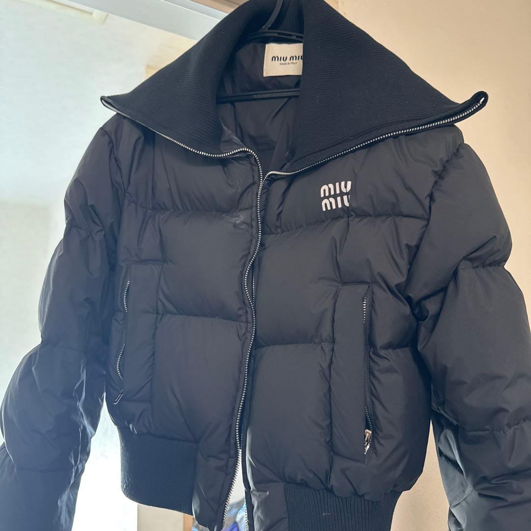 Q Chan　　　miu miu ブラック ダウンジャケット ショート丈