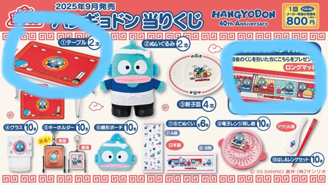 ハンギョドン 40周年 くじ引き商品　2点